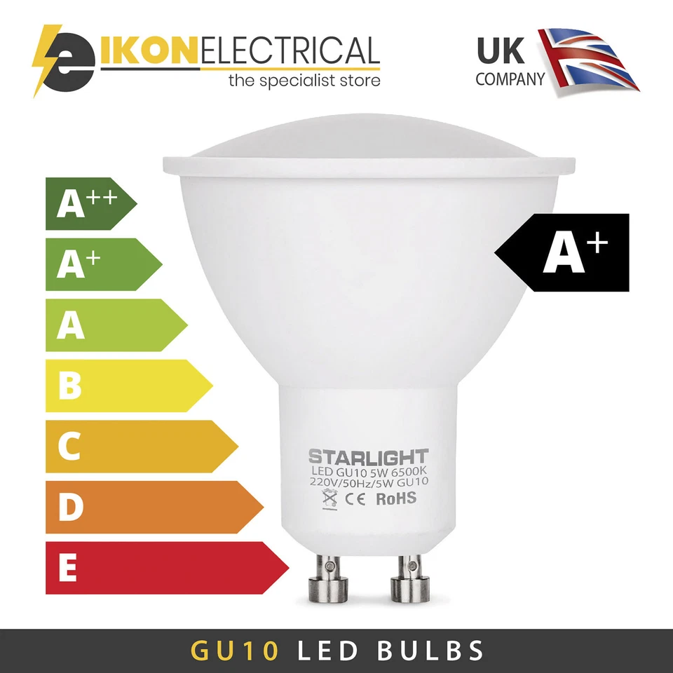 GU10 LED Light Bulb 5/10/20 5W SMD Energy Saving  Spotlight Lamp Warm Cool White - Image 4 of 4