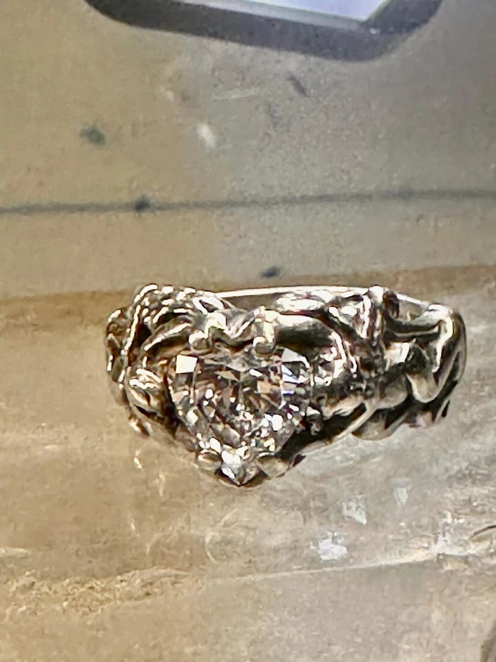 Anillo Cupido Kabana Corazón San Valentín Flecha Banda Talla 6.25 Plata de Ley Mujer Foto 3 de 4