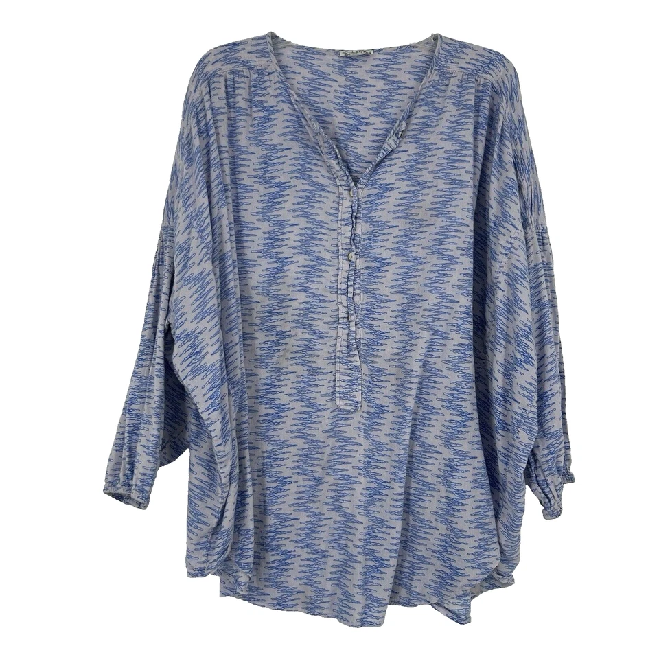 Рубашка для сна Intimate Free People Blooms For You синяя увеличенного размера богемное платье размер S - Изображение 3 из 4