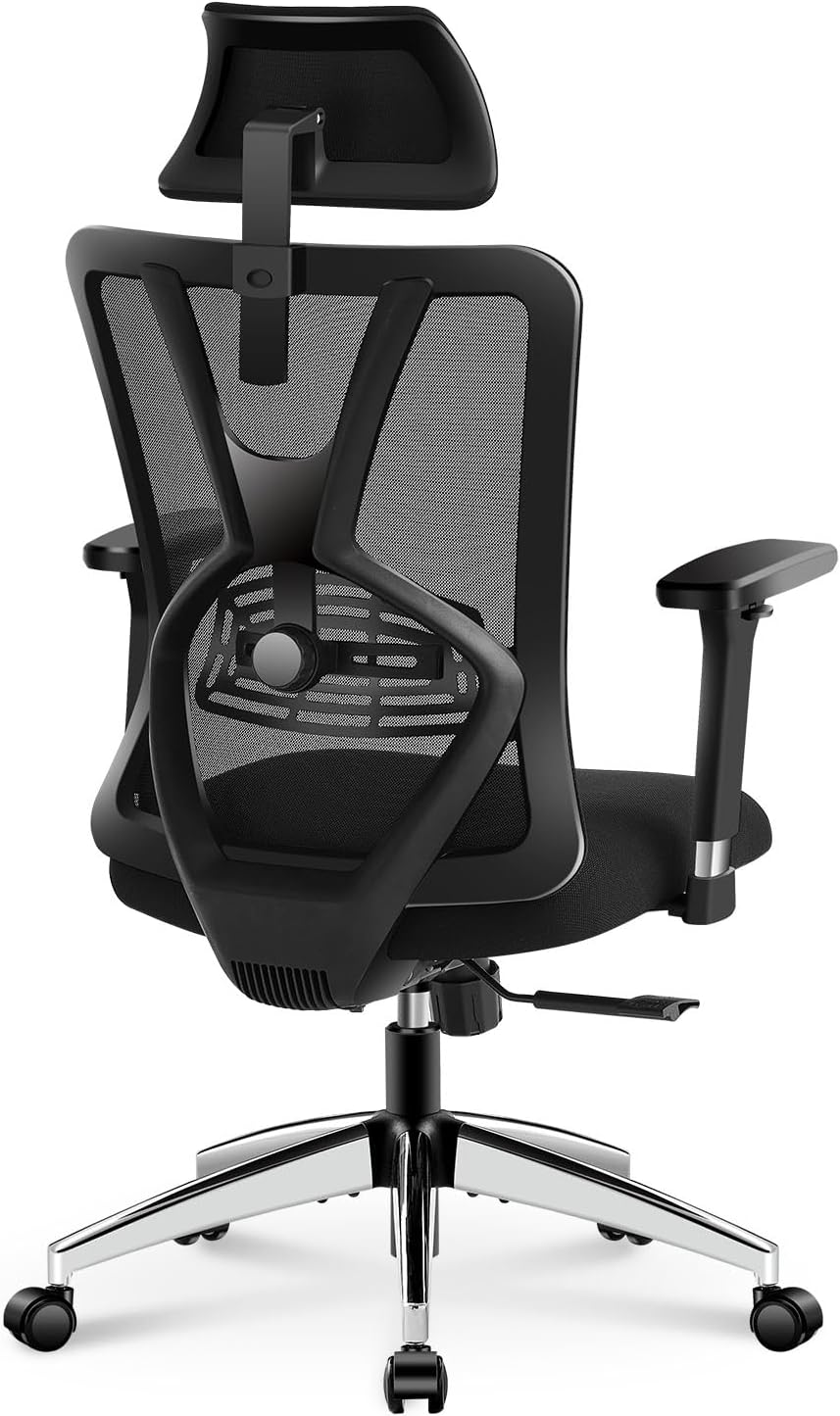 Ergonomic Office Chair - High Back Desk Chair with Adjustable Lumbar Support & 3-image
