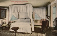 Postcard VA Mt Vernon George Washingtons Bedroom Unposted Vintage PC H8546