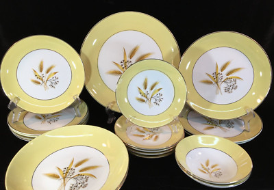Vintage Century Service Autumn Gold Wheat Dinnerware 18