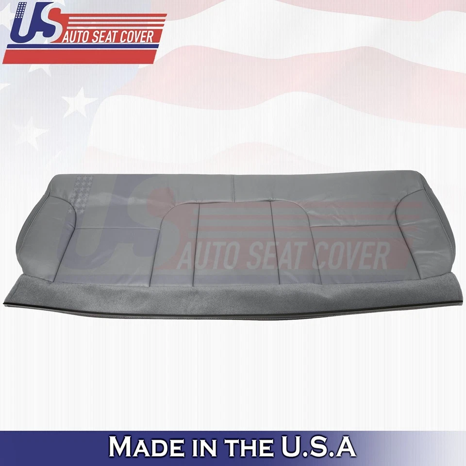 1995 a 1999 para Chevy Silverado 1500 banco traseiro capa de couro cinza estanho - Imagem 2 de 3