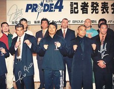 Kazushi Sakuraba Mark Kerr Marco Ruas Signed Pride FC 4 11x14 Photo Picture UFC