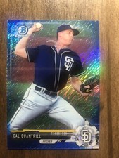 CAL QUANTRILL 2017 Bowman Chrome Prospects BLUE SHIMMER MINI REFRACTOR #065/150