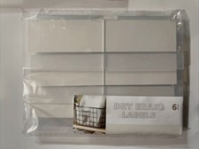 12 ct NEW dry erase Basket Labels Clip On for Pantry laundry Storage Baskets Bin