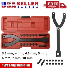 Adjustable Variable Pin Spanner Wrench Drive Fan Clutch Pully Holder Wrench Tool