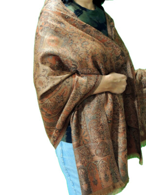 Russet Brown Paisley Wool Shawl Wrap - Warm Jamawar Ladies Dress Scarf 78" | eBay Russet Brown Paisley Wool Shawl Wrap - Warm Jamawar Ladies Dress Scarf 78" | eBay