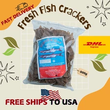 2 packs x 400G FRESH FISH CRACKERS (keropok ikan ) - expedite FREE US SHIPPING