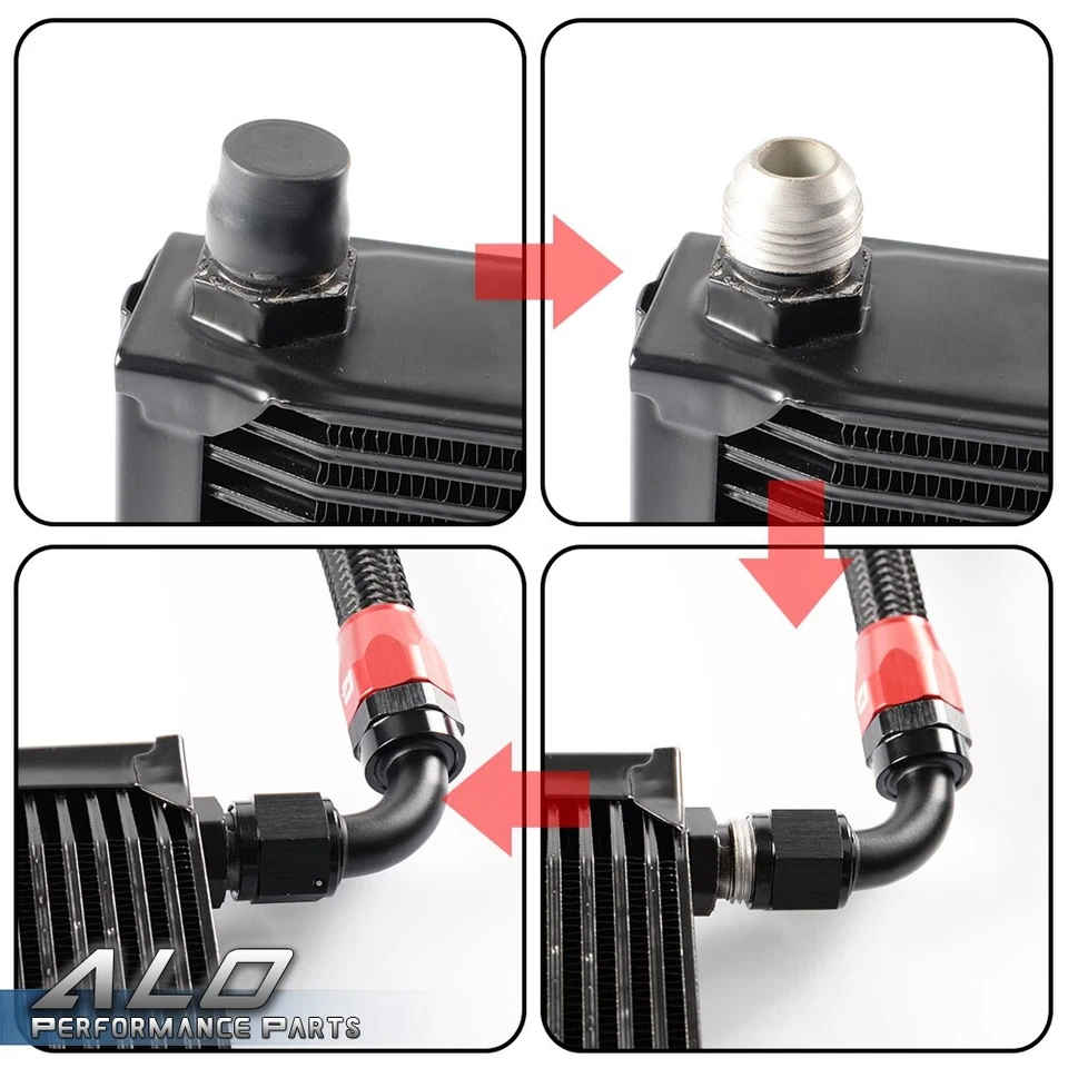 New Fit For BMW 3 Series 335i E90 E92 N54 Upgrade 25 Row Bolt On Oil Cooler Kit - Image 4 of 4