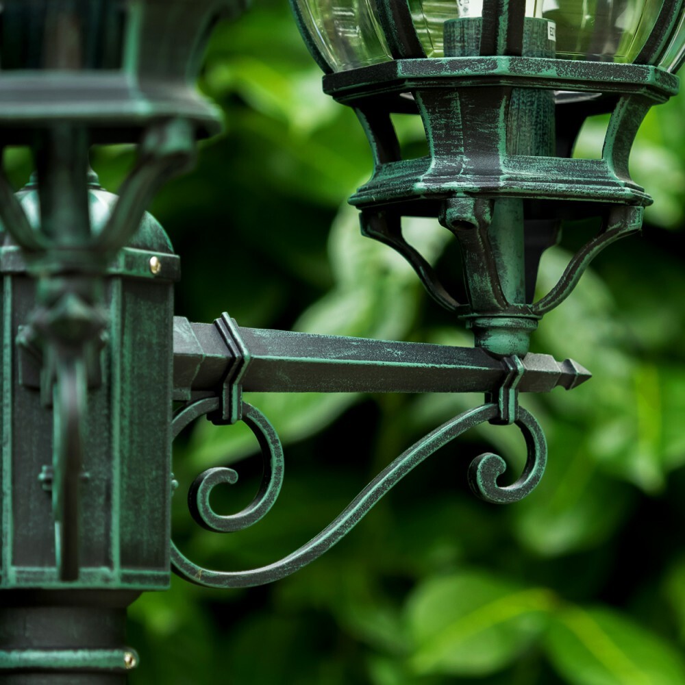 Lampada vialetto candelabro giardino sentiero esterno lampada da terra nero verde lampada da terra esterna foto 6