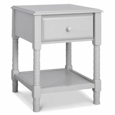 DaVinci Jenny Lind Engineered Wood Spindle Kids Nightstand in Fog