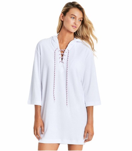 Seafolly Ladies White Beach Basics Lace 