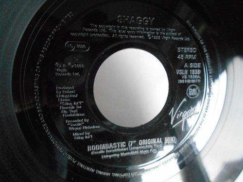 Shaggy Boombastic Levis Ad NM 7" Promo Jukebox 1995 With Strip Sting Version - Picture 4 of 5