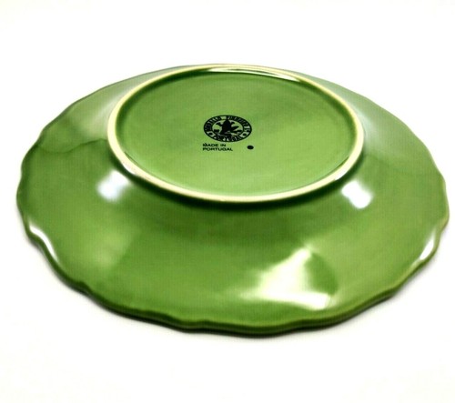 Bordello Pinheiro Cow and Pumpkins Scalloped Plate Portugal Green - Picture 7 of 12
