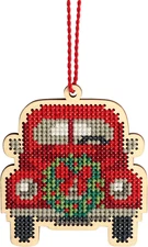 Dimensions Vintage Truck Wood Ornament Cross Stitch Kit 72-76058