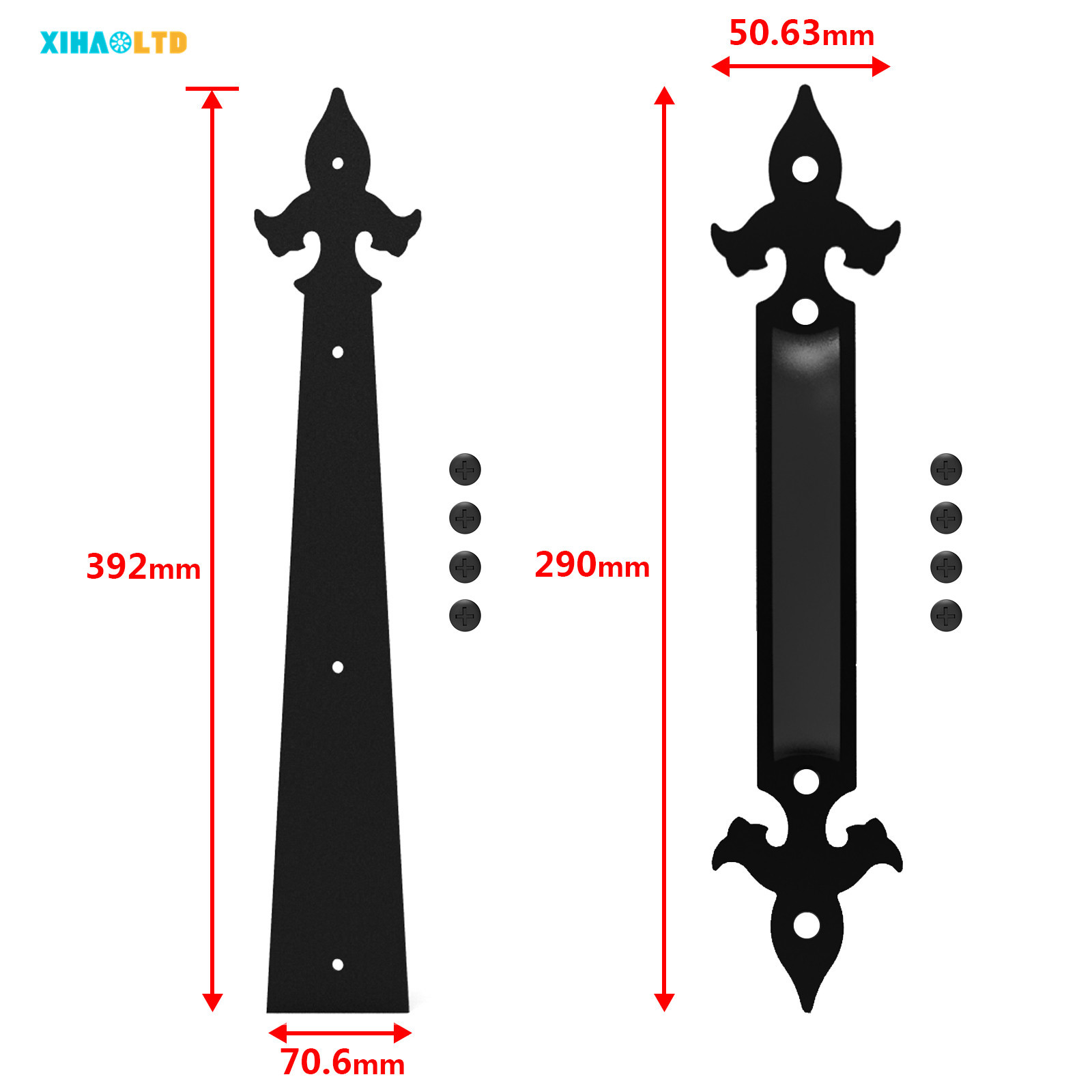 CCJH Decorative Garage Door Accents Handle Hinge Sliding Doors Hardware