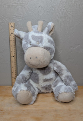 Mon Petit Chou Gray Giraffe 12  Plush Baby Stuffed Animal Toy