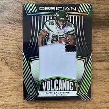 2020 Panini Obsidian Lamical Perine Green 2 Color Patch RC 14/50 NY Jets 🔥🔥