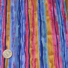1 Yd "Essentials" Hoffman International Cotton Fabric Abstract Stripe