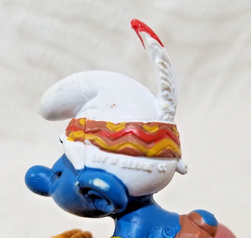 RARO 1984 PITUFOS THANSGIVING MAÍZ PITUFO INDIO 20197 FIGURA DE COLECCIÓN COLECCIONISTA - Imagen 13 de 14