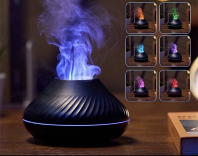 Cute Aroma Volcano Fire Flame Diffuser Humidifier For Aromatherapy Essential Oil