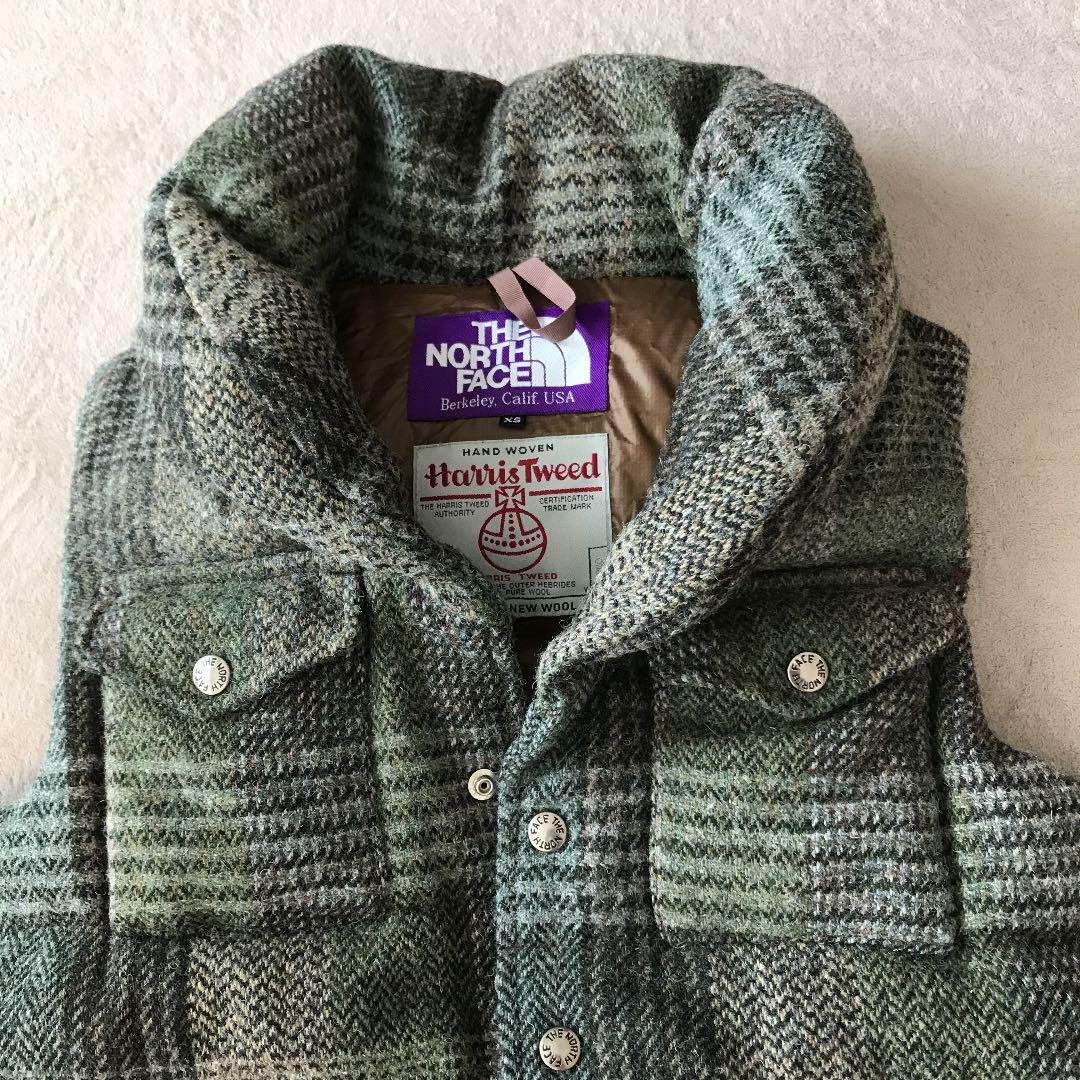 THE NORTH FACE PURPLE LABEL x Harris Tweed Down Vest Check THE NORTH FACE PURPLE LABEL x Harris Tweed Down Vest Check