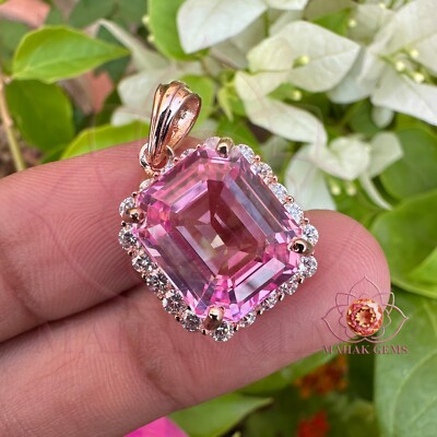 Natural CT Padparadscha Sapphire Pendant–Certified Gems