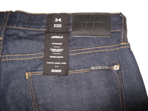 NWT HUDSON Mens Byron 5-Pocket Straight Fit Zip Fly Jeans Size 34 Audubon Wash - Picture 8 of 12