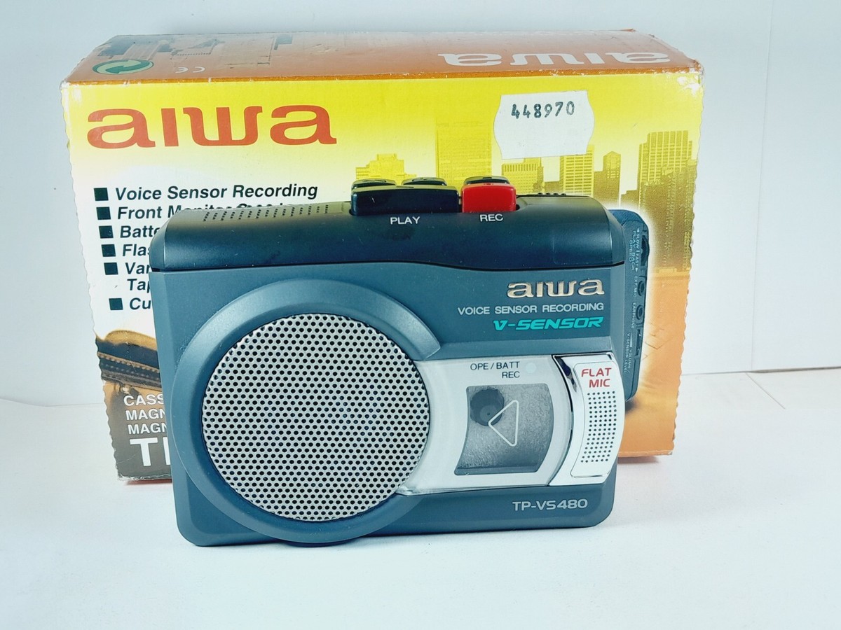 VINTAGE AIWA WALKMAN VOICE SENSOR RECORDING V-SENSOR MODEL TP