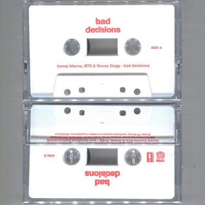 benny blanco. BTS & Snoop Dogg BAD DECISIONS CASSETTE SINGLE Instrumental   0413