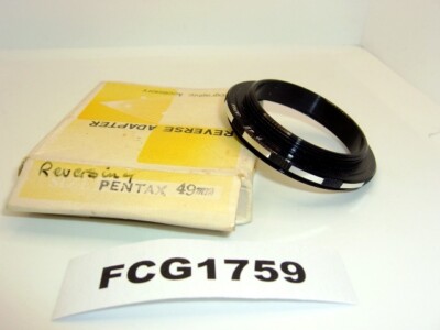 FOR PENTAX REVERSE ADAPTER P49 / 49MM MALE/MALE - VG USED CONDITION ...