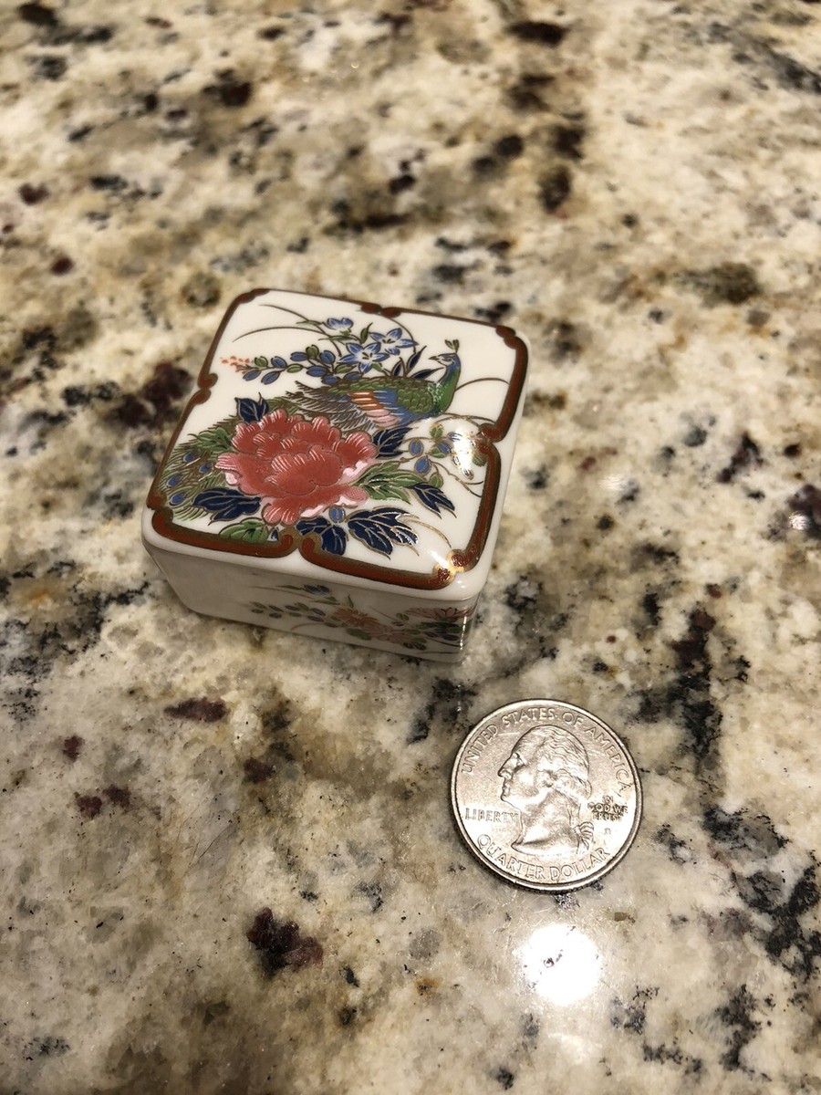 Vintage Shibata Japan porcelain gold detailed trinket box | eBay
