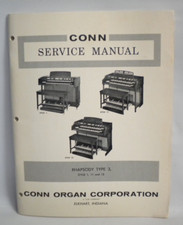 Vintage Conn Style 1 11 12 Rhapsody Type 3 Organ Service Manual Schematics