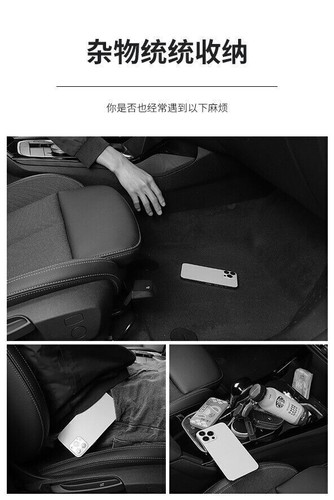 RH Side Car Accessories Seat Gap Filler Phone Holder Storage Box Organizer Bag - Bild 7 von 11