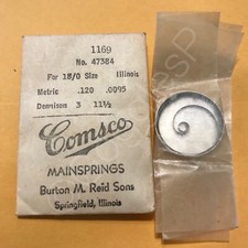 NOS Mainsprings for Illinois Watches 21/0s to 8s - Select A Style/Size