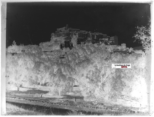 Carros, Provence, Plaque verre photo ancienne, négatif noir & blanc 9x12 cm - Photo 2 sur 2