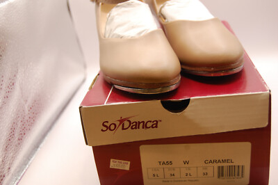 NIB So Danca Tara TA55 1.5''  W Heel Tap Shoe 5 L Caramel