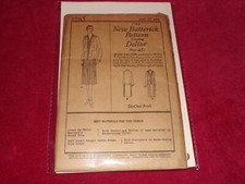 RARE 1929 BUTTERICK 1765-LADIES SLIP OVER FROCK DRESS PATTERN BUST 40" FF