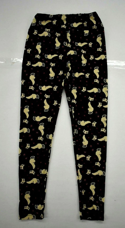 9 LulaRoe Mujer Multicolor Frente Plano Cintura Elástica Informal Tirar de Legging Pantalones Foto 4 de 4