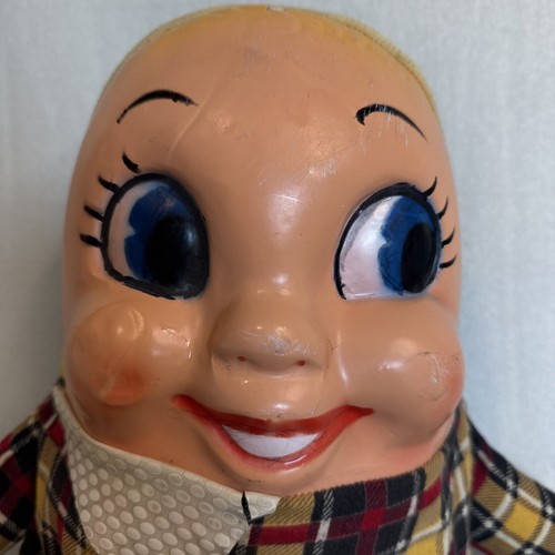 Vintage Knickerbocker Humpty Dumpty Egg Yellow 12" Hard Face Plush Toy - Picture 2 of 12
