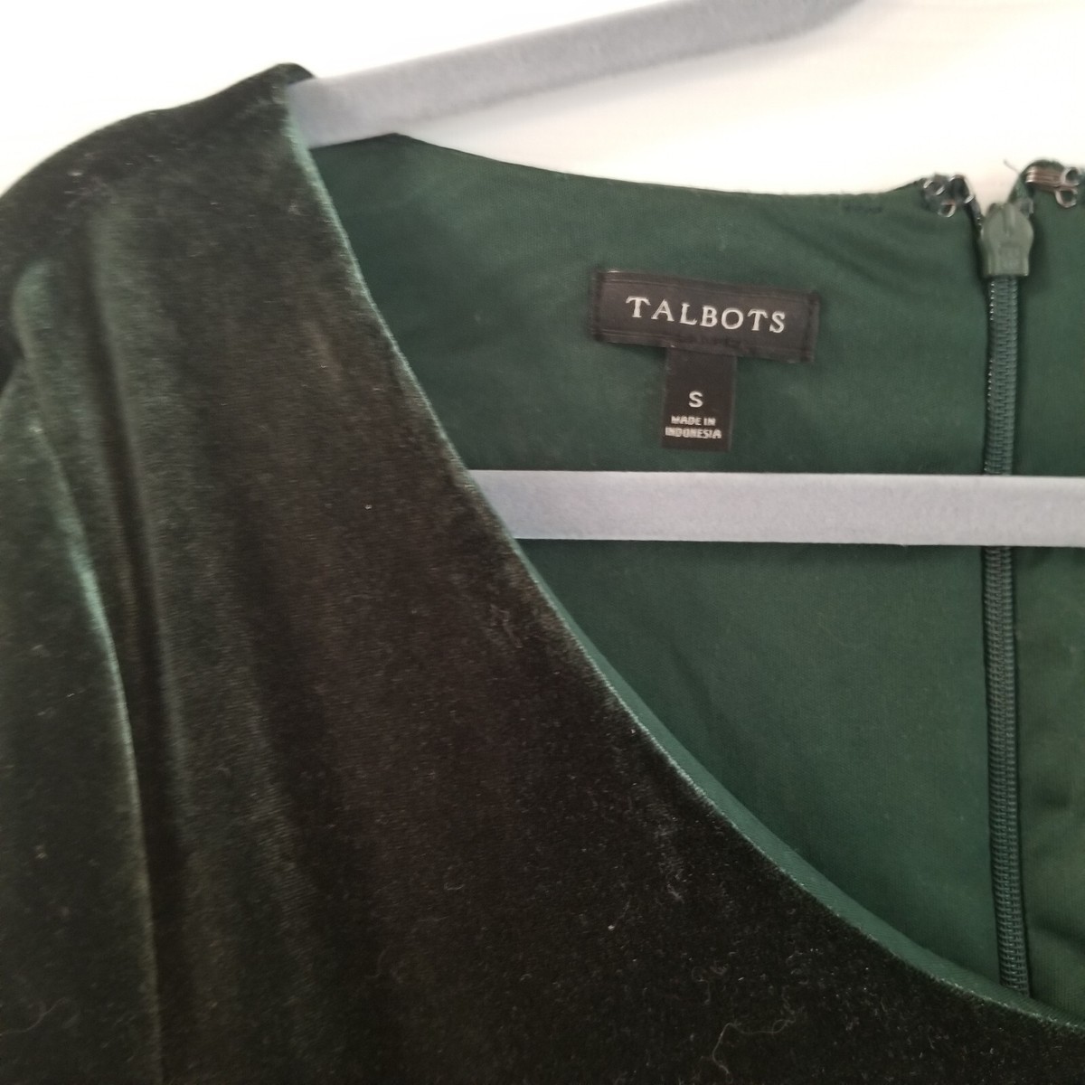 Talbots Velvet Twist Knot Sheath Dress Emerald Green Velour Size S | eBay