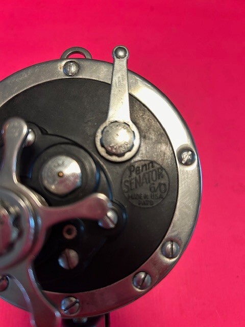 VINTAGE PENN SENATOR 114 6/0 TROLLING FISHING REEL WITH BRAID