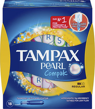 Tampax Pearl Compak Tampons Regular, Light, 18 Count AU