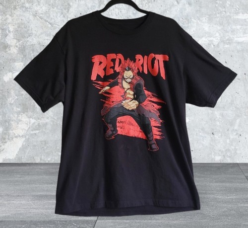 Red Riot Shirt Mens Size Large My Hero Academia Anime Japanimation T-Shirt