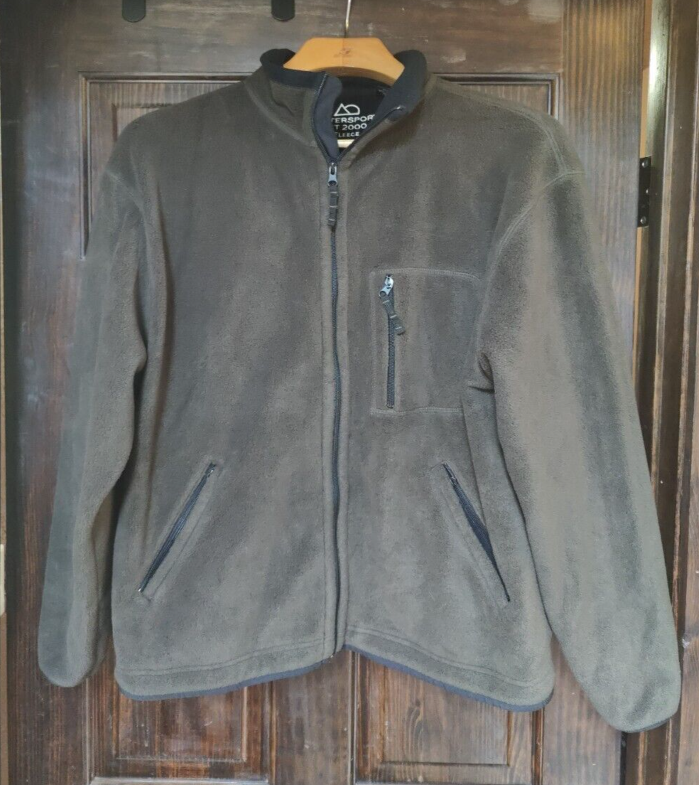 Vintage Outersport OT 2000 Men's Fleece Large Olive Green Fleece