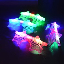 Light-Up LED Flashing Shutter Retro Glasses Rockstar Rave Party star 12pcs 1 doz