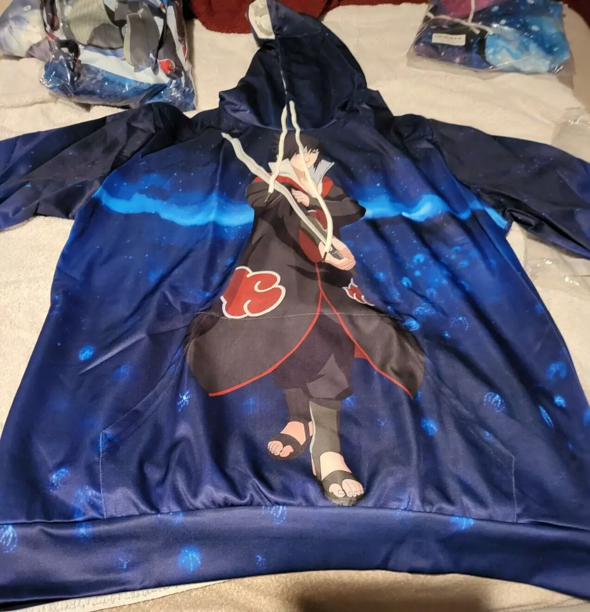 Naruto Sasuke Hoodie Pullover w Pocket Teen XXL