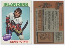 1975/76 Topps Hockey Card #275 Denis Potvin Islanders Signed