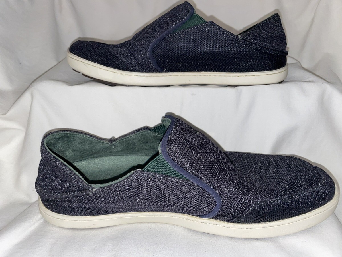 OluKai Nohea Mesh Navy Blue Casual Shoes Slip On Comfort 